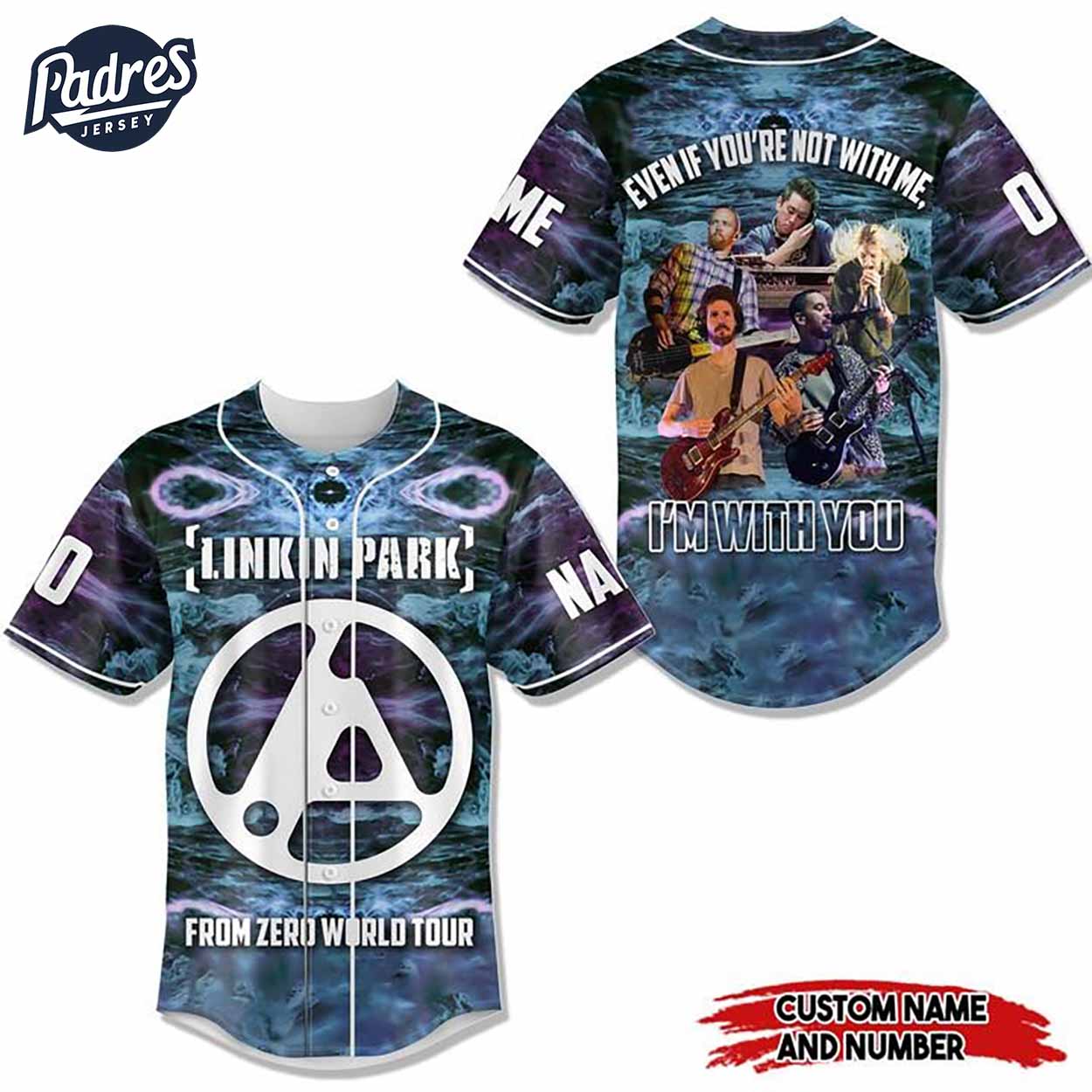 Linkin Park From Zero World Tour Custom Baseball Jersey - Padres Jersey Oasis: Elevate Your Baseball Style Game... (Image 2)