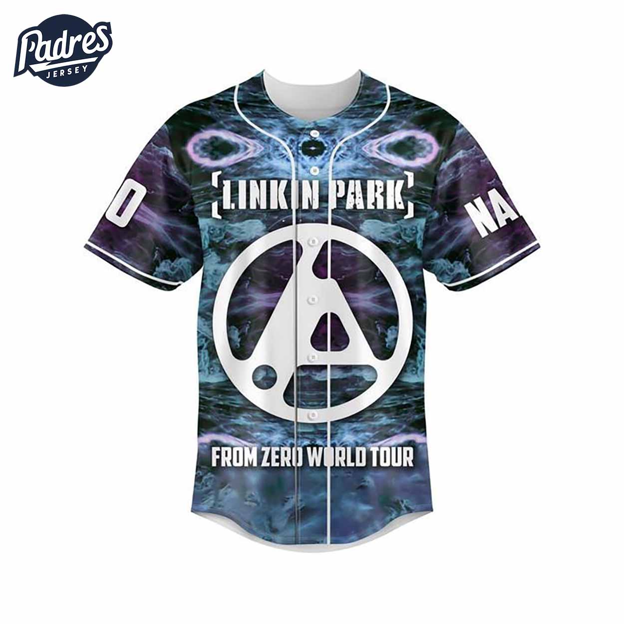 Linkin Park From Zero World Tour Custom Baseball Jersey - Padres Jersey Oasis: Elevate Your Baseball Style Game... (Image 3)