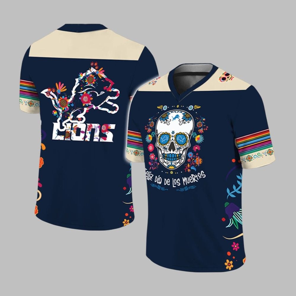 Lions 2024 Dia De Los Muertos Jersey - Grishko.com T-Shirts, Hoodie, Sweatshirt | WearSparks.com (Image 1)