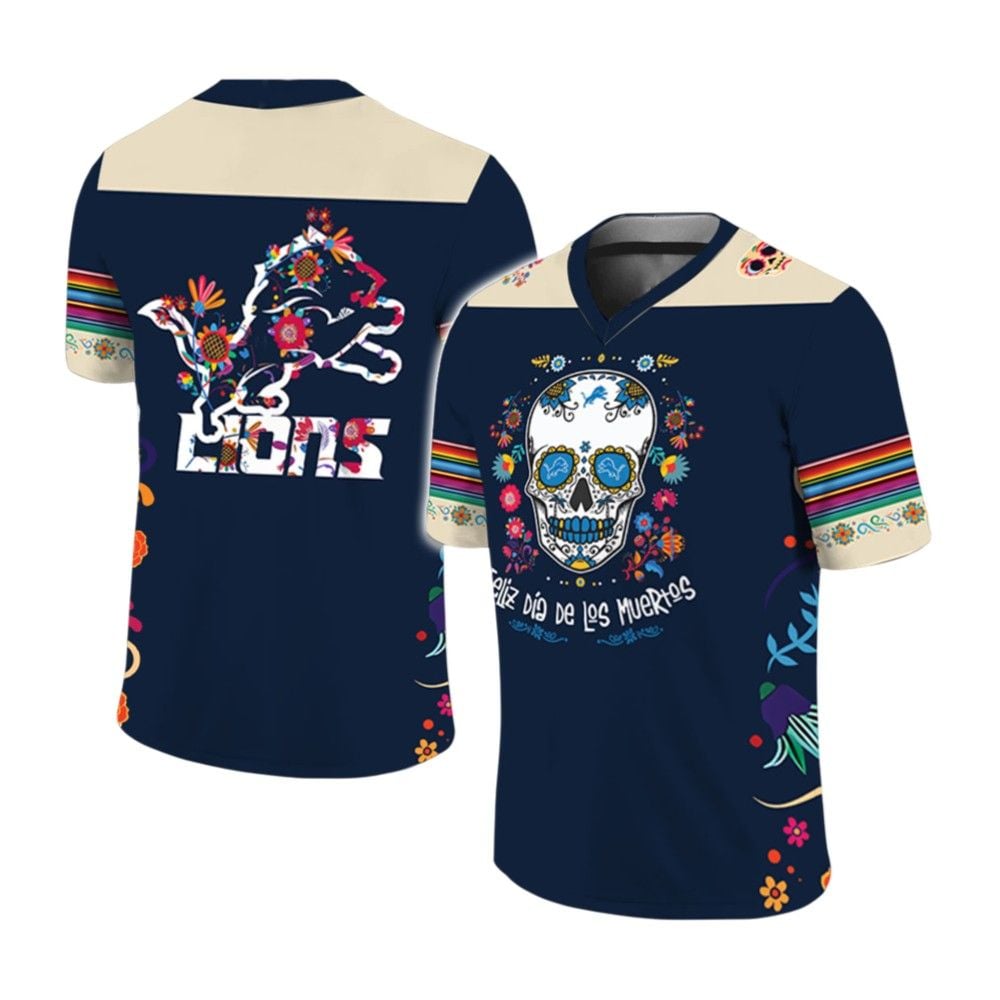 Lions 2024 Dia De Los Muertos Jersey - Grishko.com T-Shirts, Hoodie, Sweatshirt | WearSparks.com (Image 2)