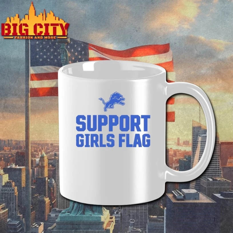 Lions Support Girls Flag shirt