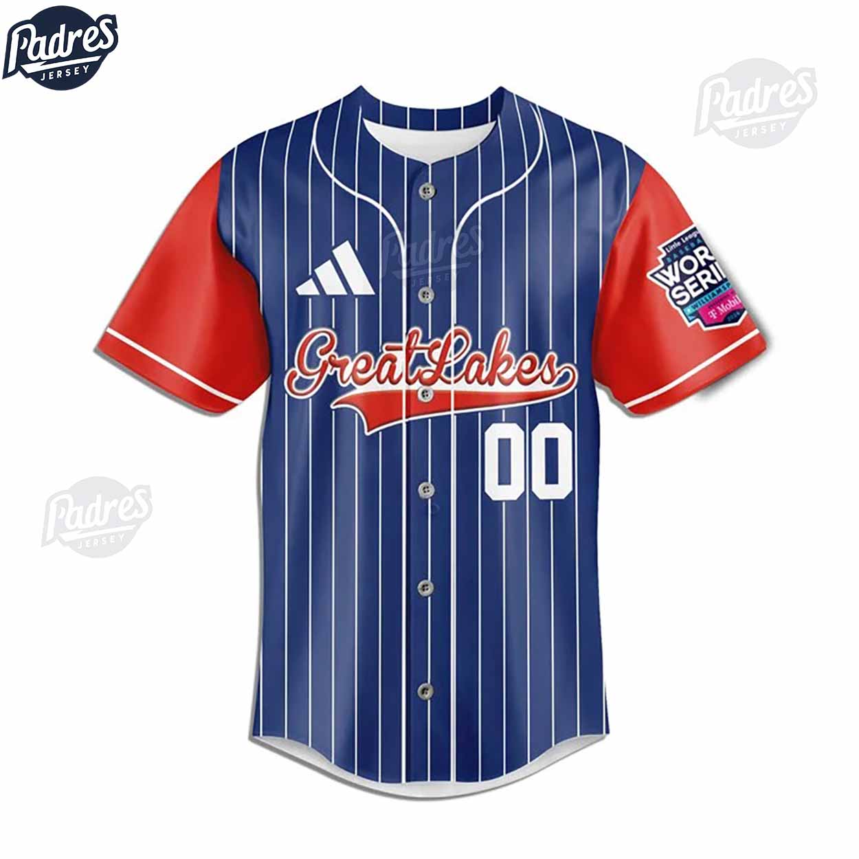 Little League Great Lakes Team Baseball Jersey - Padres Jersey Oasis: Elevate Your Baseball Style Game... (Image 3)