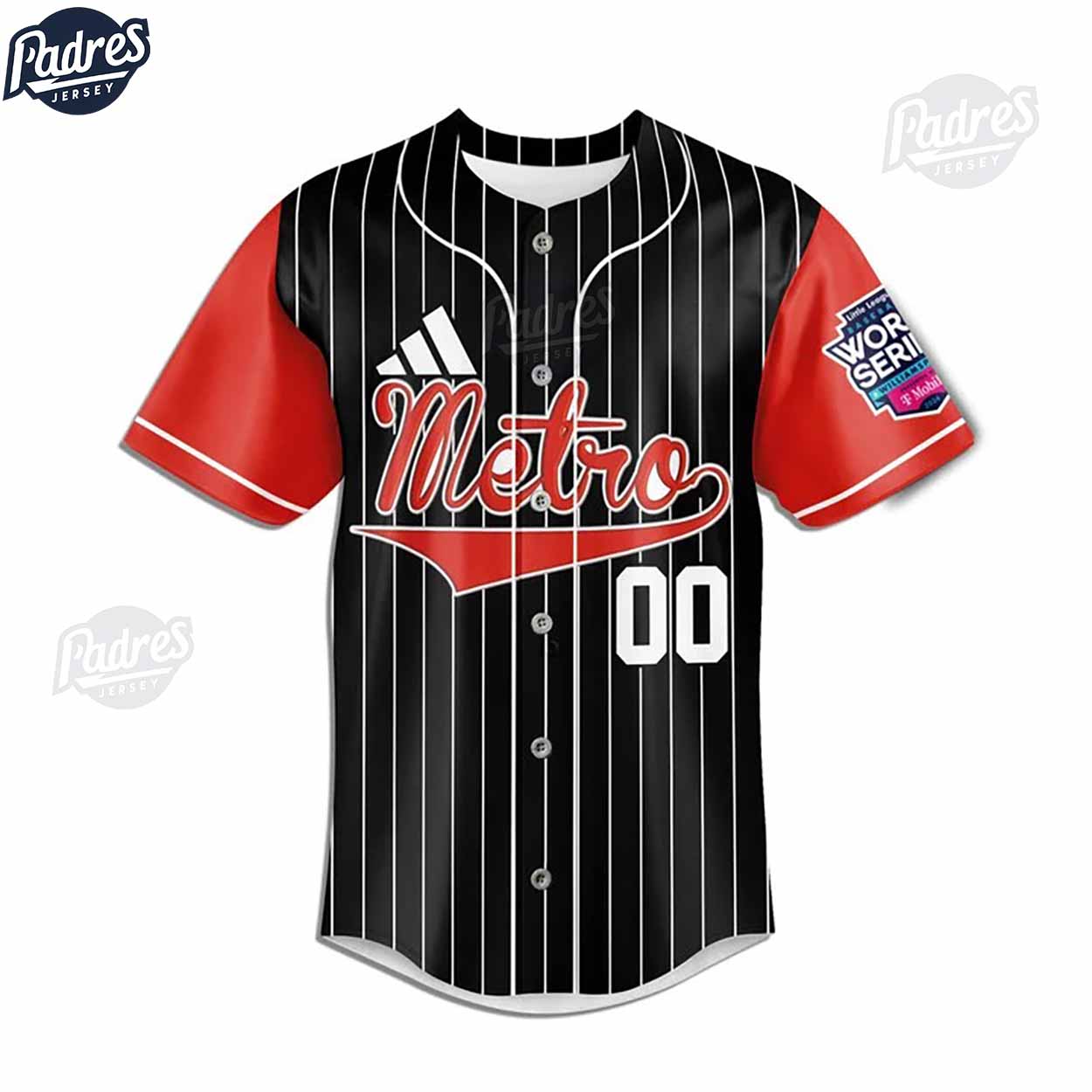 Little League Metro Team Baseball Jersey - Padres Jersey Oasis: Elevate Your Baseball Style Game T-Shirts,... (Image 2)