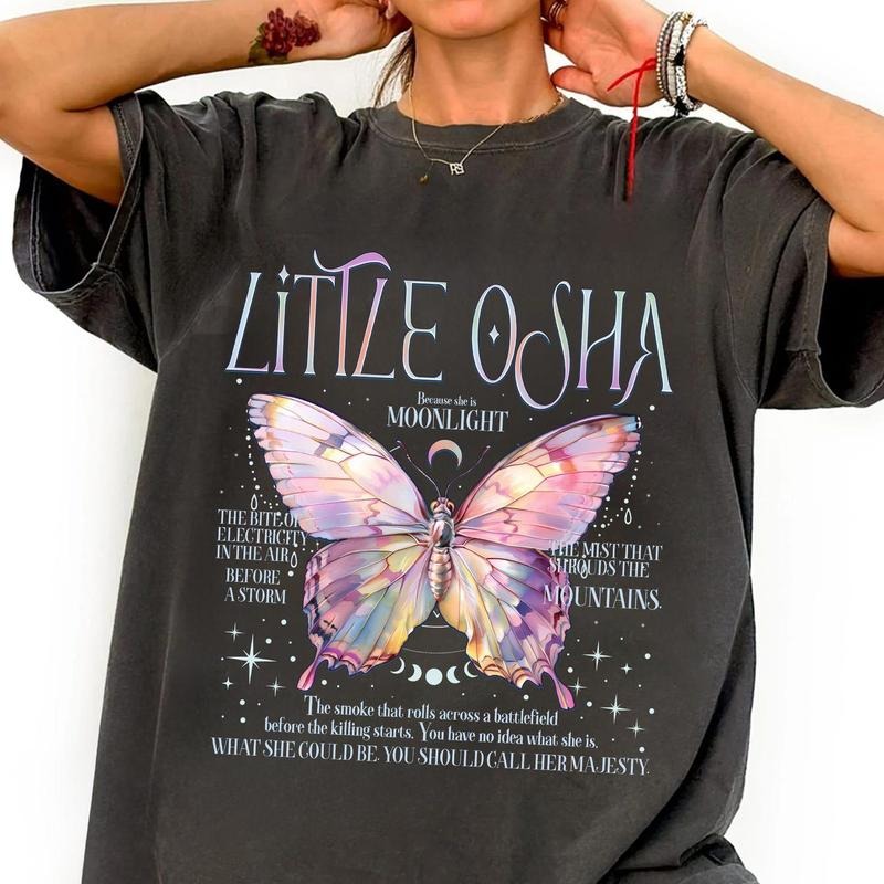 Little Osha Butterfly Unisex, Quicksilver Callie Hart Comfort Color T-Shirt, Saeris Fane Kingfisher Inspired Tee,...