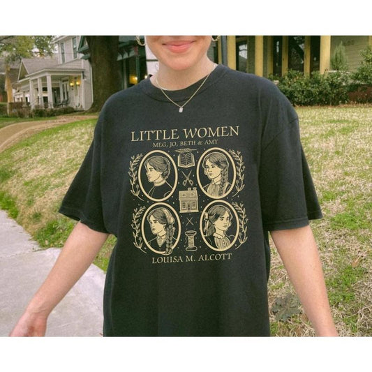 Little Women Shirt, Louisa M. Alcott Classic Literature TShirt, Bookish Reading Tee, Literary Gift For Book Lover,...