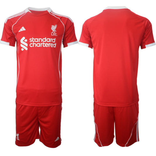 Liverpool Blank 2025 Red Home Soccer Jersey Suit
