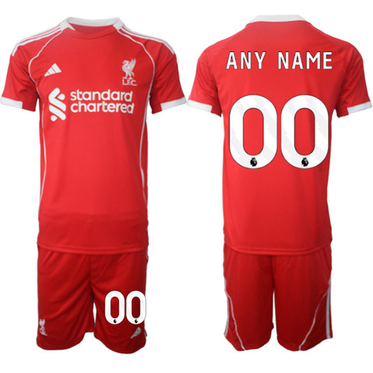 Liverpool Custom 2025 Red Home Soccer Jersey Suit