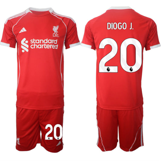 Liverpool #20 Diogo 2025 Red Home Soccer Jersey Suit