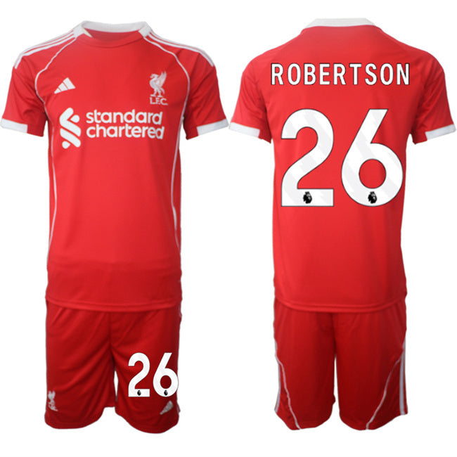Liverpool #26 Robertson 2025 Red Home Soccer Jersey Suit