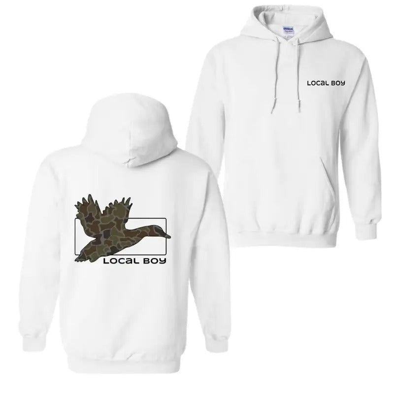 Local Boy Duck Camo Hoodie, Local Boy Hoodie, Trendy Hoodie For Men For Women Fabric Menswear T-Shirts, Sweatshirt