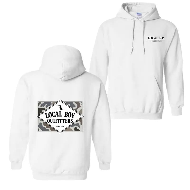 Local Boy Outfitters Hoodie - Moon Camo Design Hoodie, Perfect for Outdoor and Dog Lovers, Unisex Hoodie Comfort and...