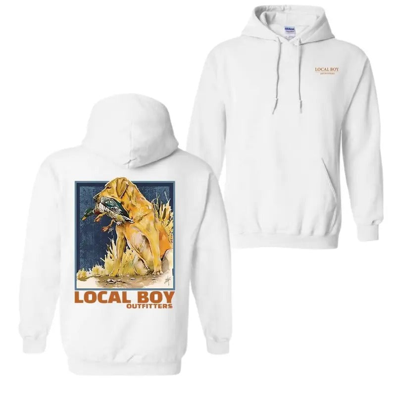 Local Boy Outfitters Hoodie Dog Graphic, Perfect for  Outdoor Lifestyle Fans, Hoodie Trendy T-Shirts, Sweatshirt