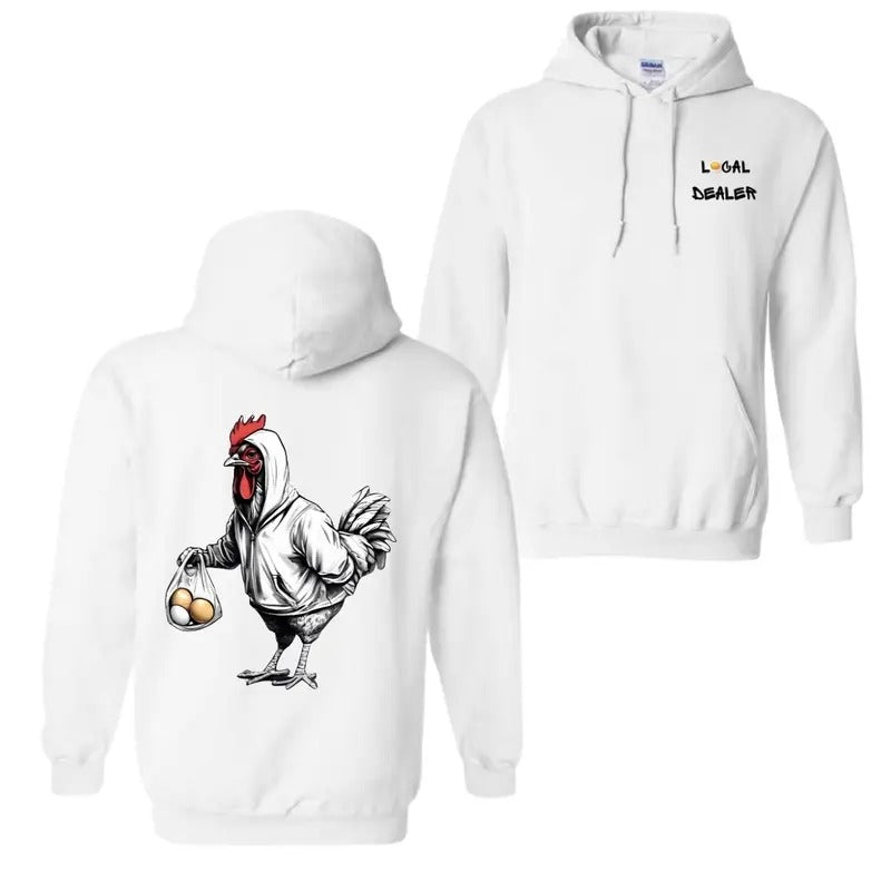 Local Dealer Hoodie  Featuring Bold Rooster Graphics, Perfect for Fans of Unique and Humorous Designs T-Shirts, Sweatshirt