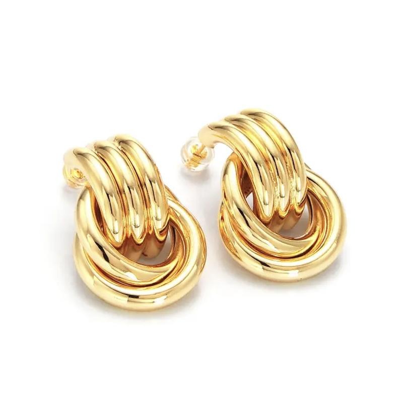 Locked Down Link Earrings - Gold-Toned Knot Design Jewelry Piece T-Shirts, Hoodie, Sweatshirt | WearSparks.com