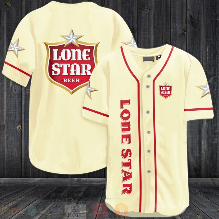 FASHION Lone Star Brewing Company Baseball Jerseys Botton Shirt