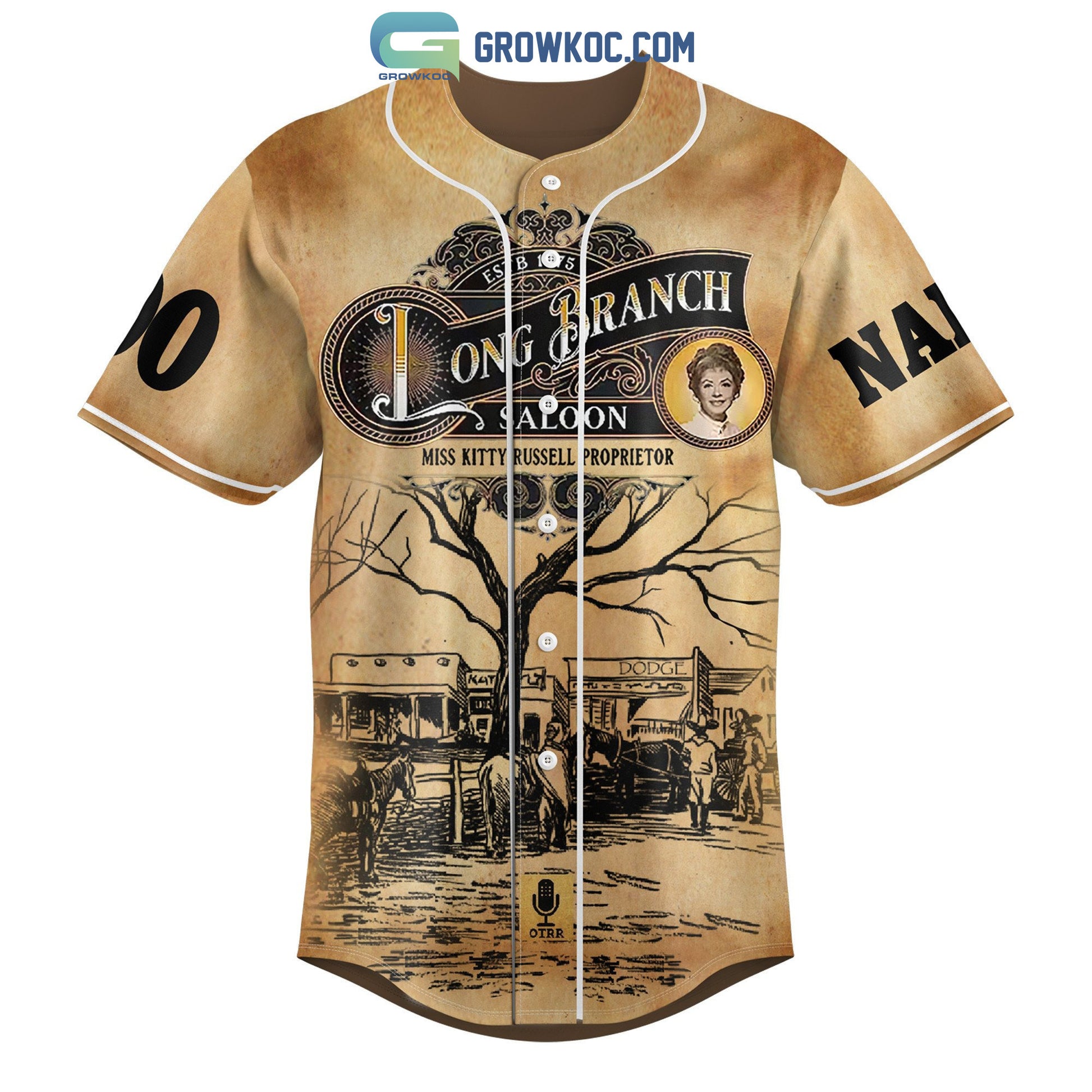 Long Branch Dodge City Kansas Raised On Gunsmoke Personalized Baseball Jersey