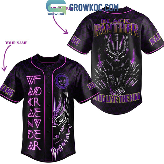 Long Live The King Black Panther Wakanda Forever Personalized Baseball Jersey