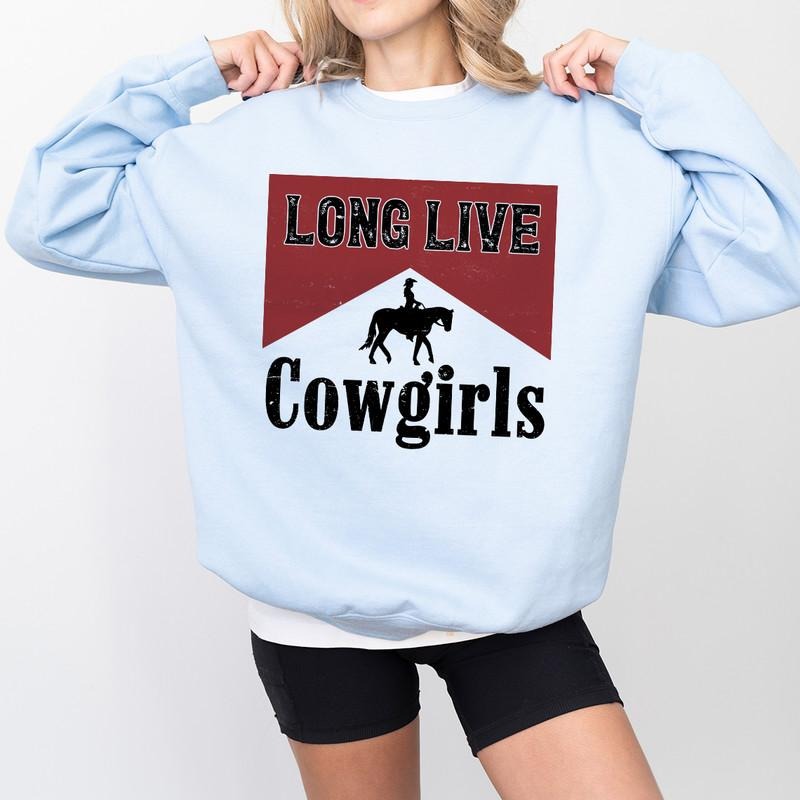 Long Lives Cowgirls Sweatshirt, Vintage Western Aesthetic Shirt, Western Clothes, Country Festival Hoodie, Cowboy Killer...