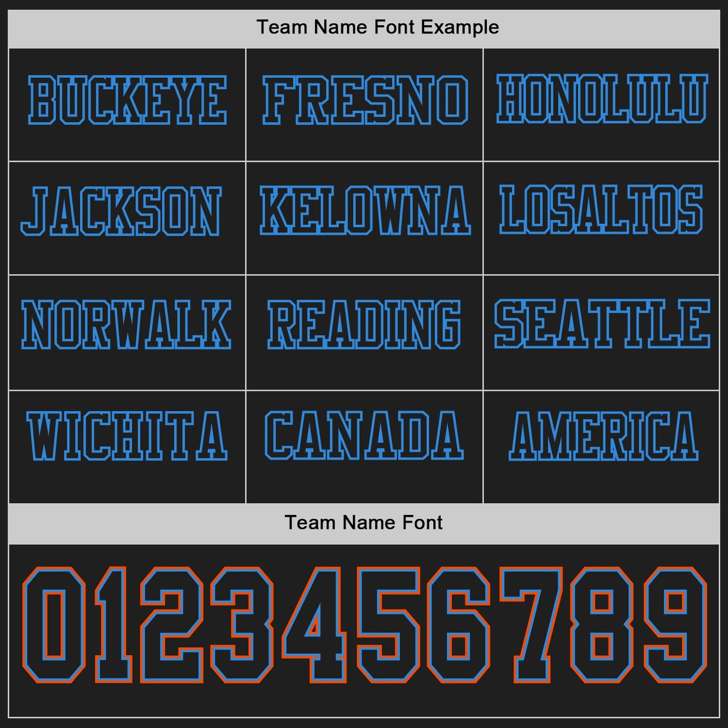 Custom Black Powder Blue-Orange Long Sleeve Authentic Football Jersey T-Shirts, Hoodie, Sweatshirt | WearSparks.com (Image 3)