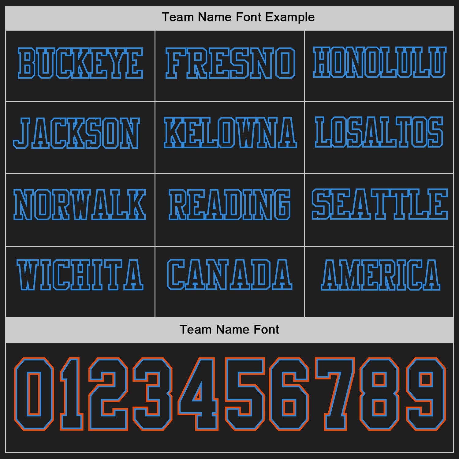 Custom Black Powder Blue-Orange Long Sleeve Authentic Football Jersey T-Shirts, Hoodie, Sweatshirt | WearSparks.com (Image 3)