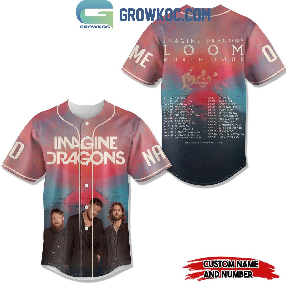 Loom World Tour Imagine Dragons 2024 Personalized Baseball Jersey