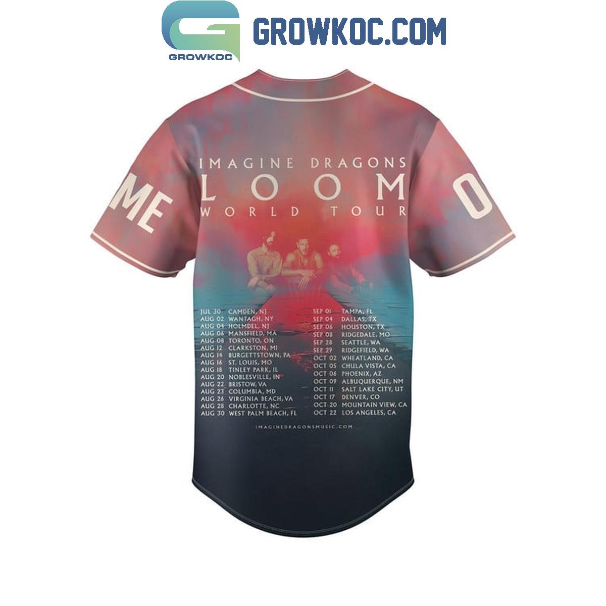 Loom World Tour Imagine Dragons 2024 Personalized Baseball Jersey