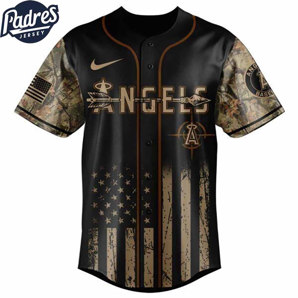 Los Angeles Angels MLB X Deer Hunting Personalized Baseball Jersey - Padres Jersey Oasis: Elevate Your Baseball... (Image 2)
