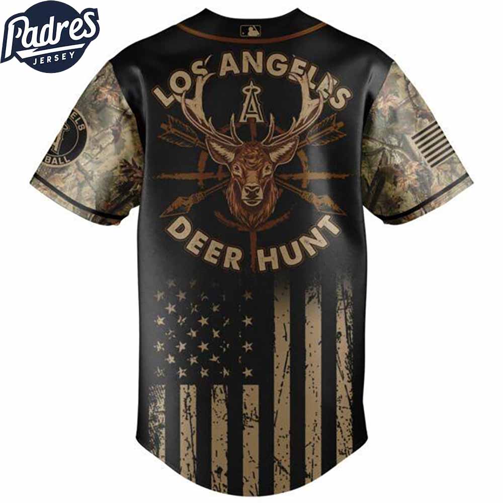 Los Angeles Angels MLB X Deer Hunting Personalized Baseball Jersey - Padres Jersey Oasis: Elevate Your Baseball... (Image 3)