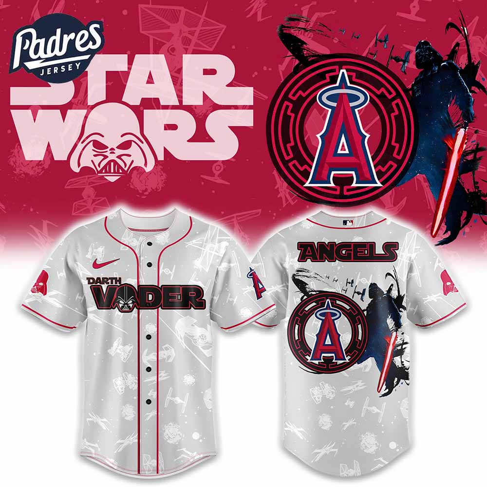 Los Angeles Angels MLB x Darth Vader Is Anakin Baseball Jersey - Padres Jersey Oasis: Elevate Your Baseball Style Game...