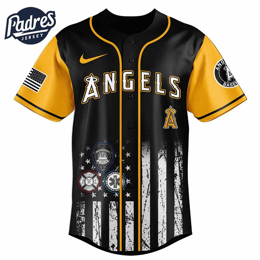 Los Angeles Angels MLB x First Responders Baseball Jersey - Padres Jersey Oasis: Elevate Your Baseball Style... (Image 3)