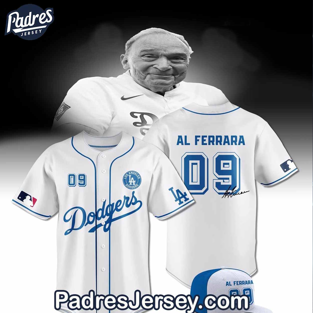 Los Angeles Dodgers AL Ferrara Baseball Jersey Outfit - Padres Jersey Oasis: Elevate Your Baseball Style Game T-Shirts,...