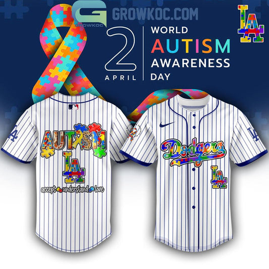 Los Angeles Dodgers Autism Awareness Day Baseball Jersey