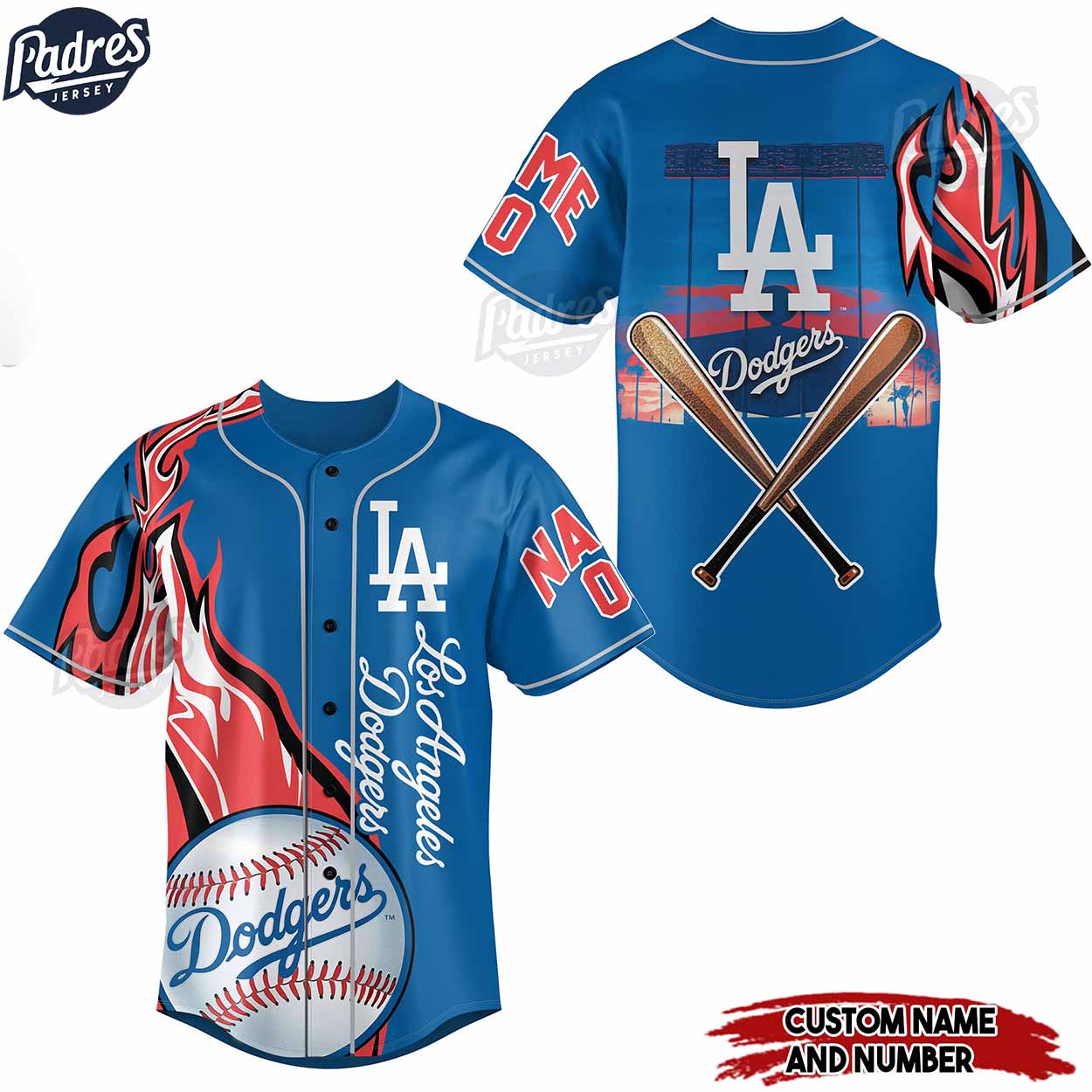 Los Angeles Dodgers Baseball Custom Baseball Jersey Style - Padres Jersey Oasis: Elevate Your Baseball Style... (Image 1)