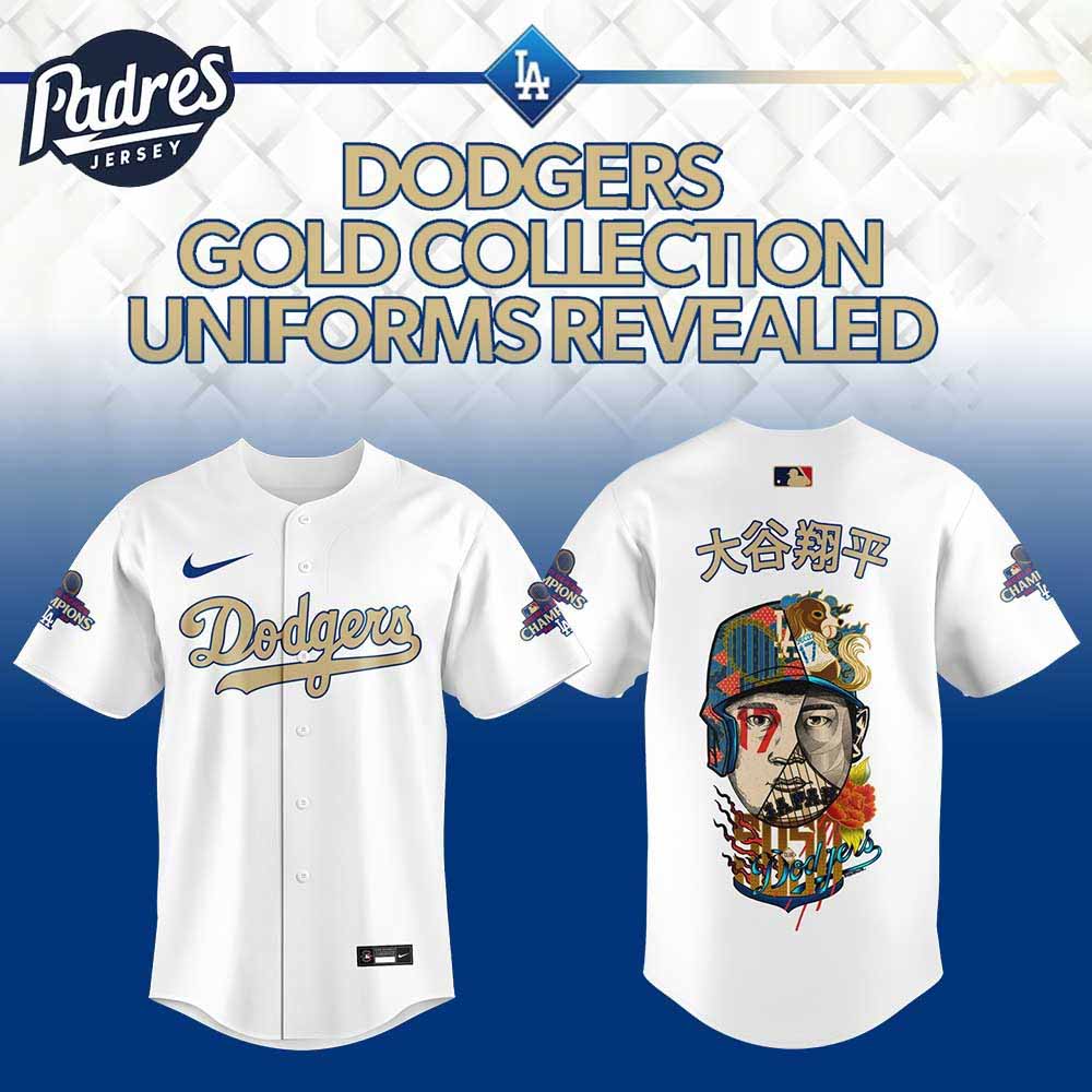 Los Angeles Dodgers Baseball Jersey - DODGERS GOLD COLLECTION UNIFORMS - Padres Jersey Oasis: Elevate Your Baseball Style...