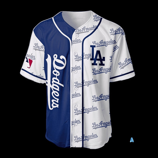 Los Angeles Dodgers Baseball Jersey Shirt Whte Blue Custom Name And Number La Dodgers 2024 All Over Printed Uniform Shirts Mlb Shop Gift For Shohei Ohtani Fans
