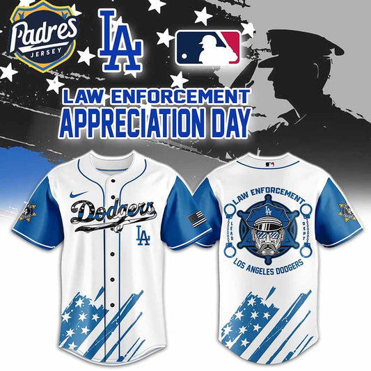 Los Angeles Dodgers Baseball Law Enforcement Appreciation Day Jersey - Padres Jersey Oasis: Elevate Your Baseball Style...