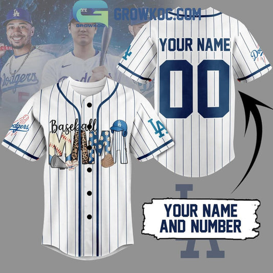Los Angeles Dodgers Baseball Mama Personalized Baseball Jersey