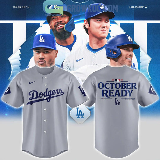 Los Angeles Dodgers Grey Version October Ready 2024 Baseball Jersey