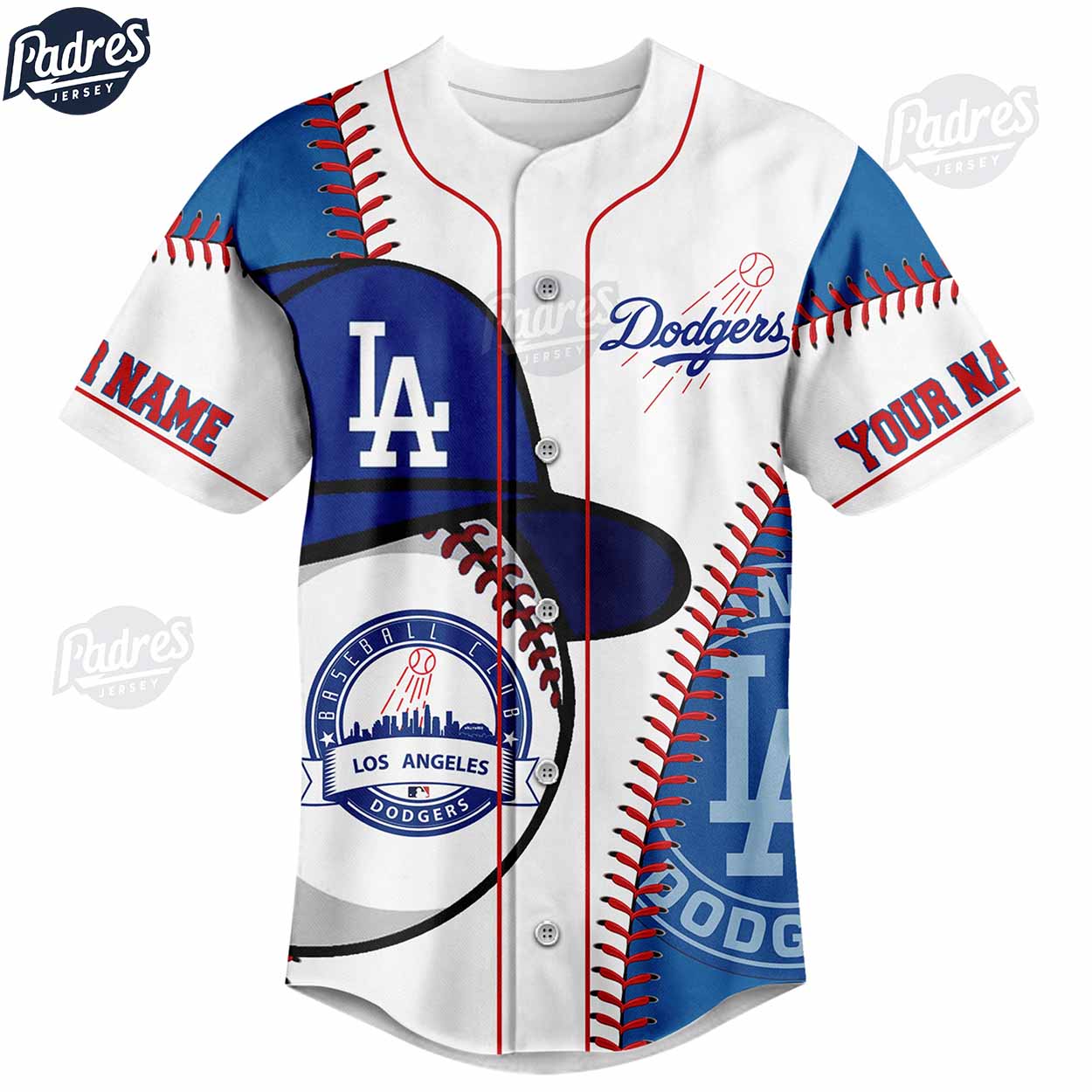 Los Angeles Dodgers Hot Mess Always Stressed T-Ball Mama Custom Baseball Jersey - Padres Jersey Oasis: Elevate... (Image 2)