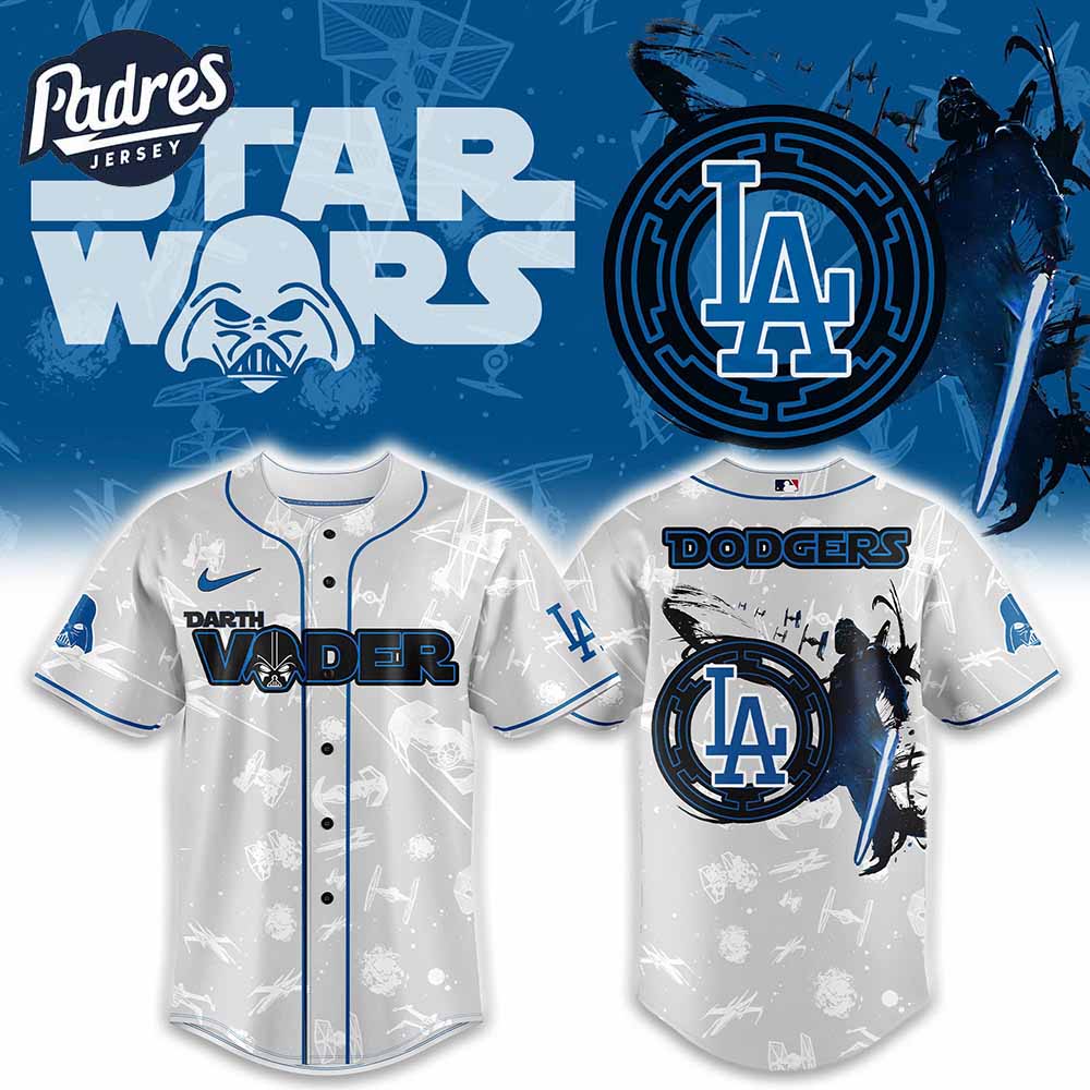 Los Angeles Dodgers MLB x Darth Vader Is Anakin Baseball Jersey - Padres Jersey Oasis: Elevate Your Baseball Style Game...