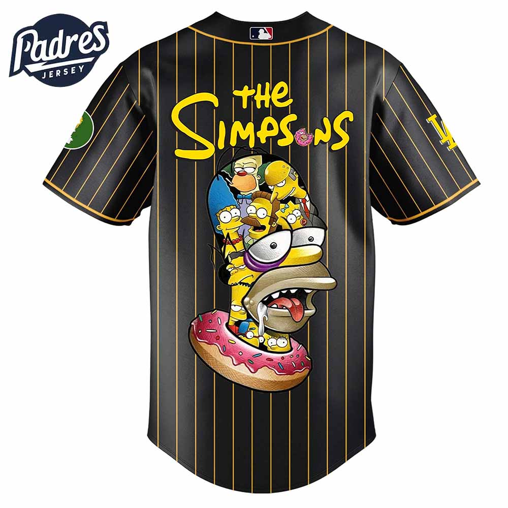 Los Angeles Dodgers MLB x The Simpsons Baseball Jersey Style - Padres Jersey Oasis: Elevate Your Baseball Style... (Image 2)