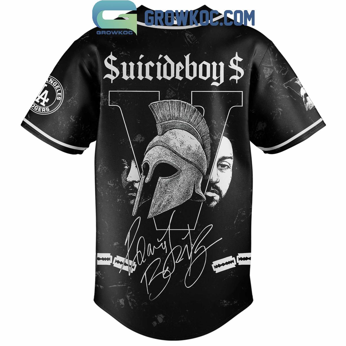 Los Angeles Dodgers Mix Suicideboys Grey Day 2025 Baseball Jersey