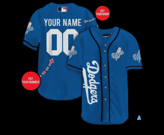 Los Angeles Dodgers Personalized Name And Number Baseball Jersey Shirts La Dodgers 2024 All Over Printed Uniform Mlb Shop Gift For Shohei Ohtani Fans
