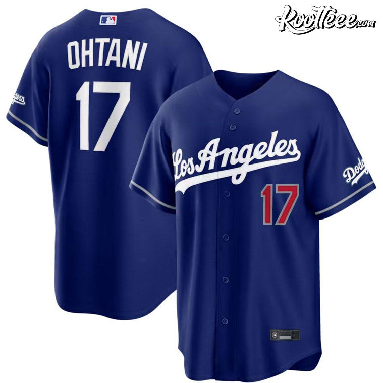 Los Angeles Dodgers Shohei Ohtani No 17 Custom Name Number Baseball Jersey