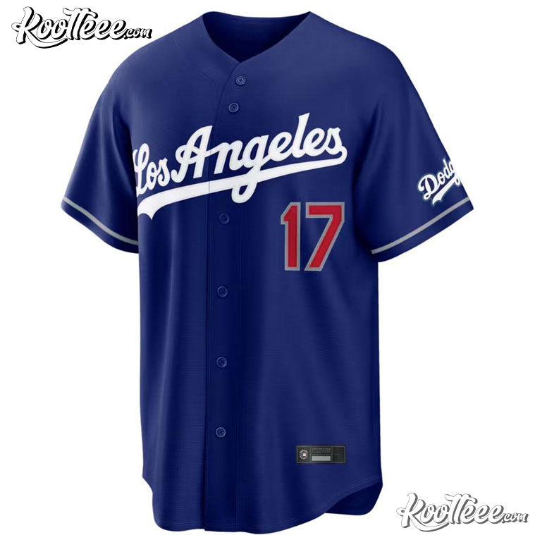 Los Angeles Dodgers Shohei Ohtani No 17 Custom Name Number Baseball Jersey