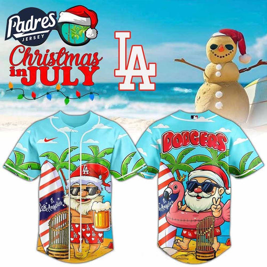 Los Angeles Dodgers X Christmas In July Baseball Jersey 2025 - Padres Jersey Oasis: Elevate Your Baseball Style Game...