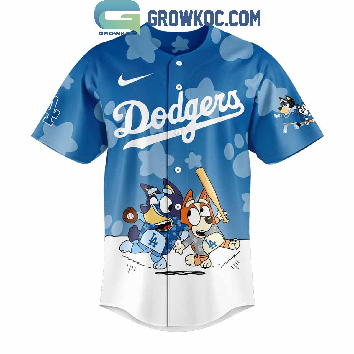 Los Angeles Dodgers x Bluey and Bingo Baseball Jersey