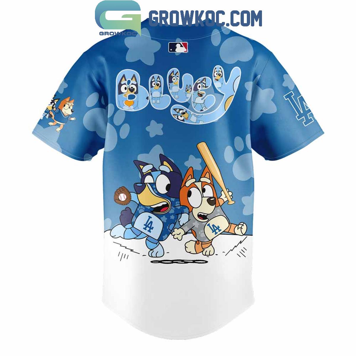Los Angeles Dodgers x Bluey and Bingo Baseball Jersey