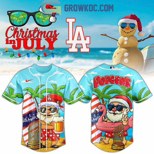 Los Angeles Dodgers x Christmas in July 2025 Baseball Jersey