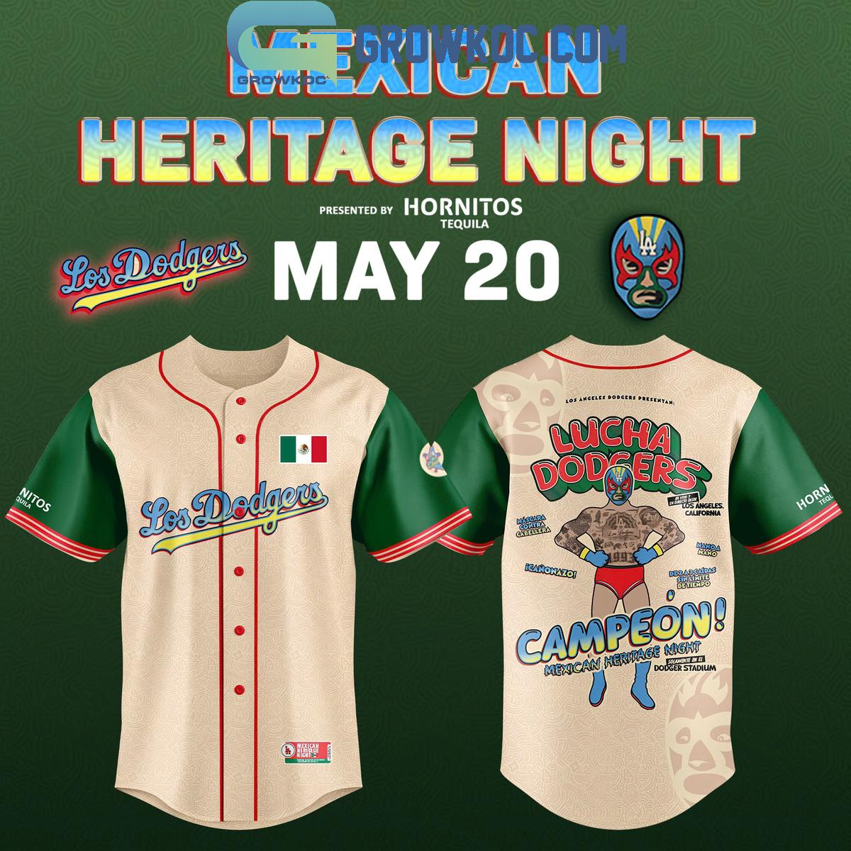 Los Angeles Dodgers x Mexican Heritage Night Baseball Jersey